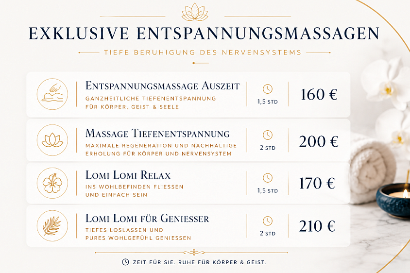 Exklusive Entspannungsmassagen in Ulm